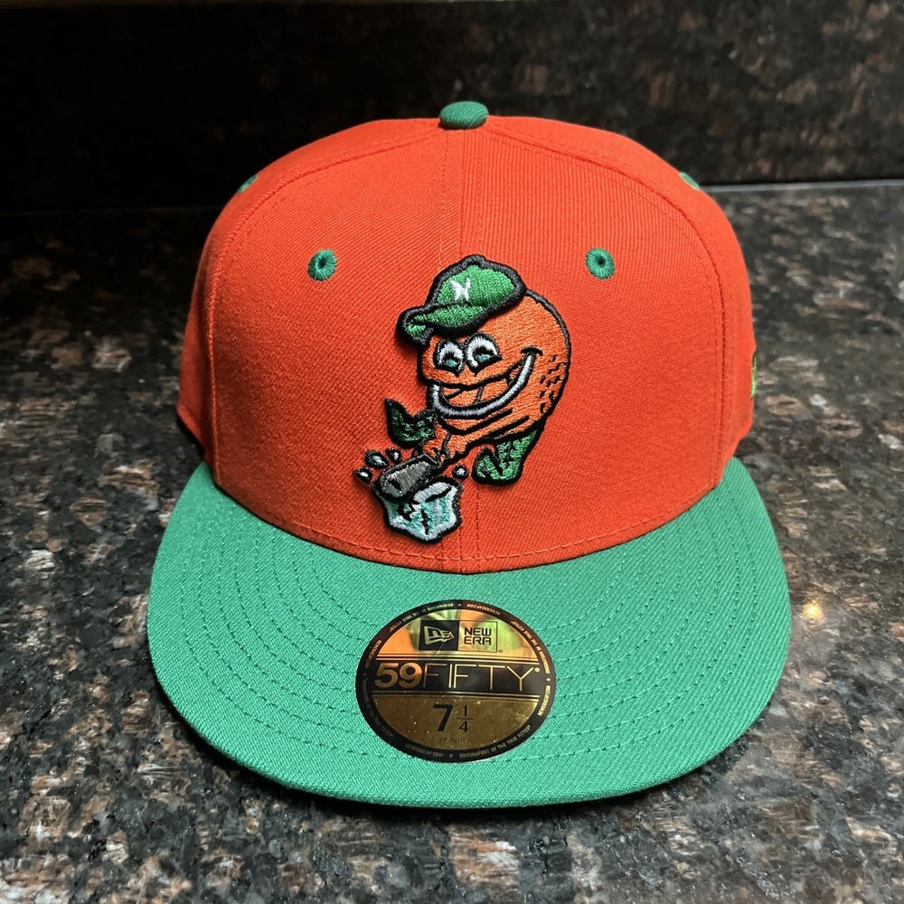 Norfolk Tides New Era Fitted Hat MILB Minor 59FIFTY Club Orange Squeezers 7 1/4